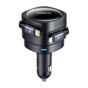 Buy Baseus Enjoyment Max Car Charger with USB-C, Lightning Cables 60W Black - BSU8968 - {ean13} - Home Screen Store Europe