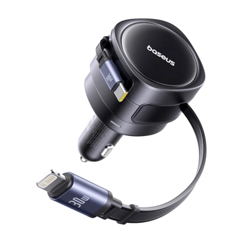 Kup Baseus Enjoyment Max Auto Nabíječka s USB-C, Lightning Kabelem 60W Černá - BSU8968 - {ean13} - Sklep Home Screen