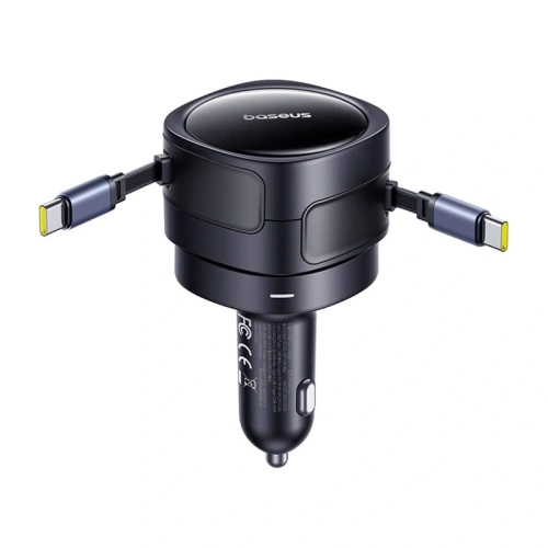 Kup Baseus Enjoyment Max Autós Töltő 2xUSB-C Kábellel 60W Fekete - BSU8969 - {ean13} - Sklep Home Screen