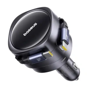 Buy Baseus Enjoyment Max Car Charger with 2xUSB-C Cables 60W Black - BSU8969 - {ean13} - Home Screen Store Europe