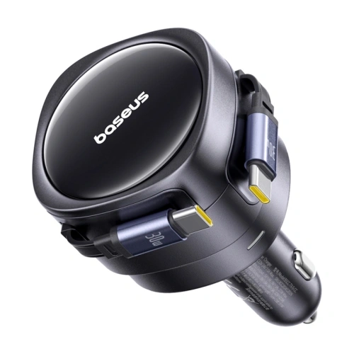 Kup Încărcător auto Baseus Enjoyment Max cu 2 cabluri USB-C 60W Negru - BSU8969 - {ean13} - Sklep Home Screen