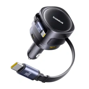 Buy Baseus Enjoyment Max Car Charger USB-A, USB-C with 2xUSB-C Cables 90W Black - BSU8971 - {ean13} - Home Screen Store Europe
