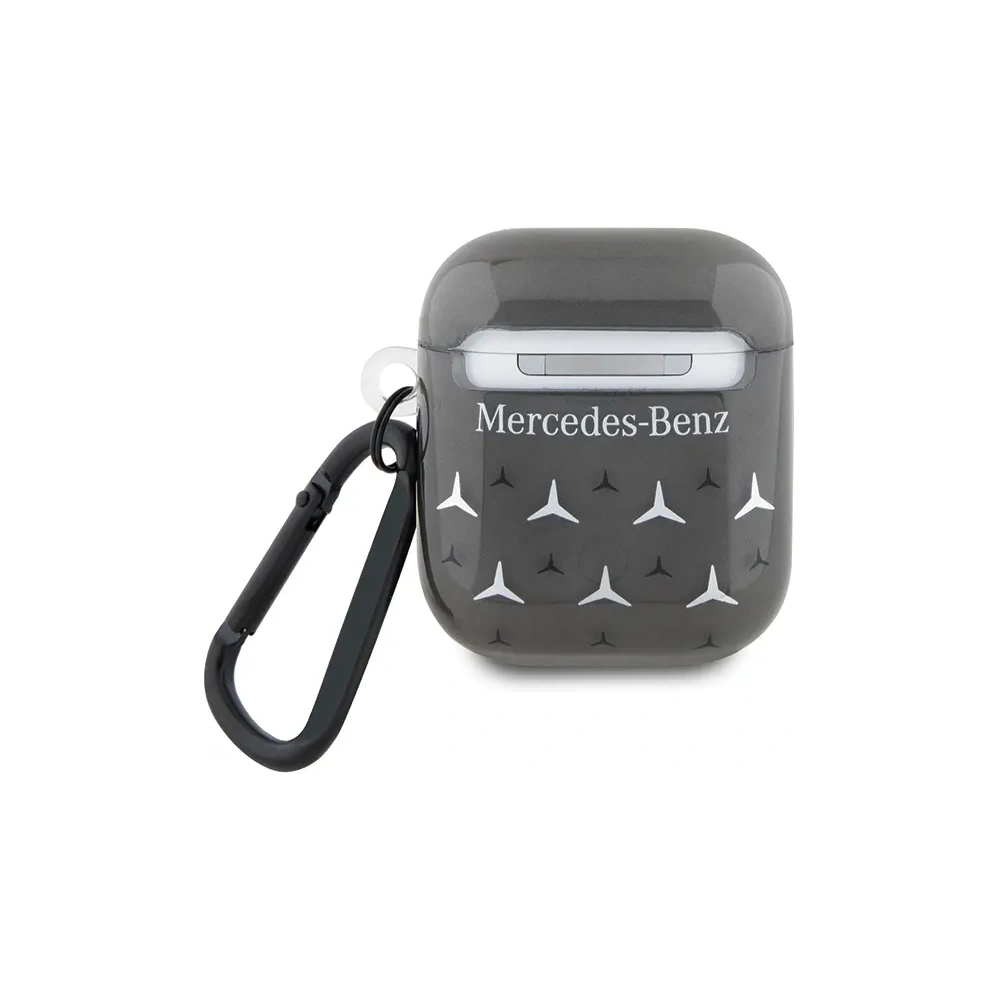 Etui Mercedes MEA28DPMGS Apple AirPods 1/2 Large Star Pattern cover czarny