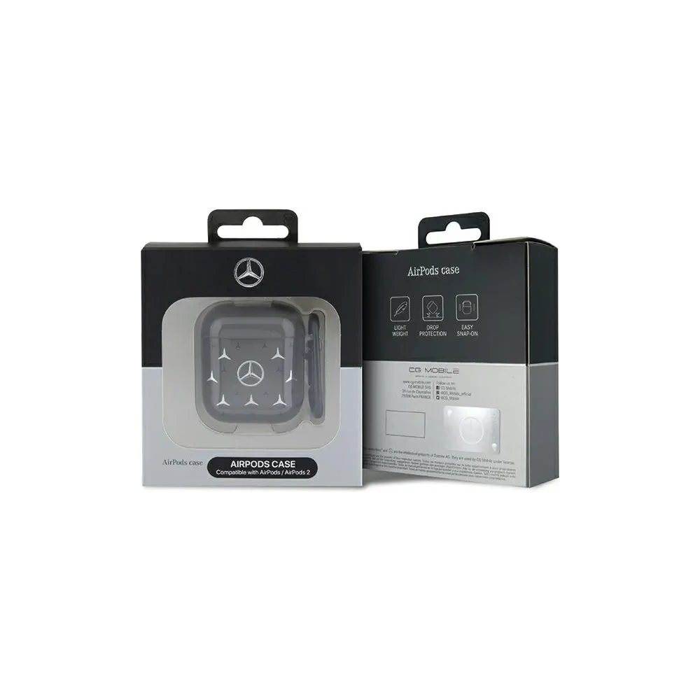 Etui Mercedes MEA28DPMGS Apple AirPods 1/2 Large Star Pattern cover czarny