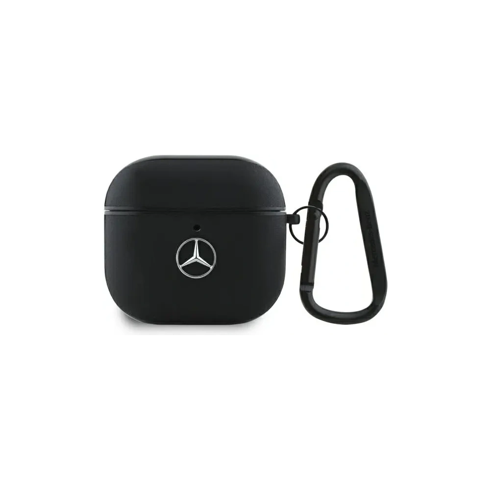 Etui Mercedes MEA4CSLBK Apple AirPods 4 Leather Metal Logo cover czarny