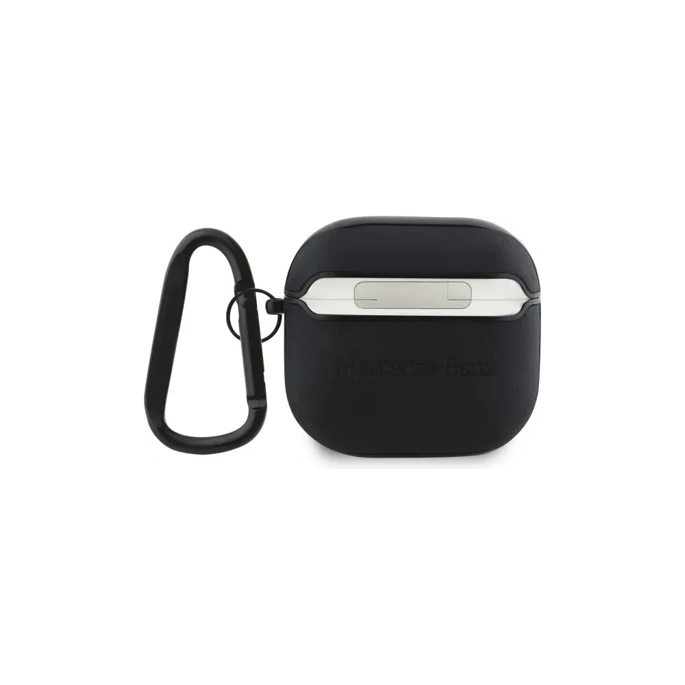Etui Mercedes MEA4CSLBK Apple AirPods 4 Leather Metal Logo cover czarny