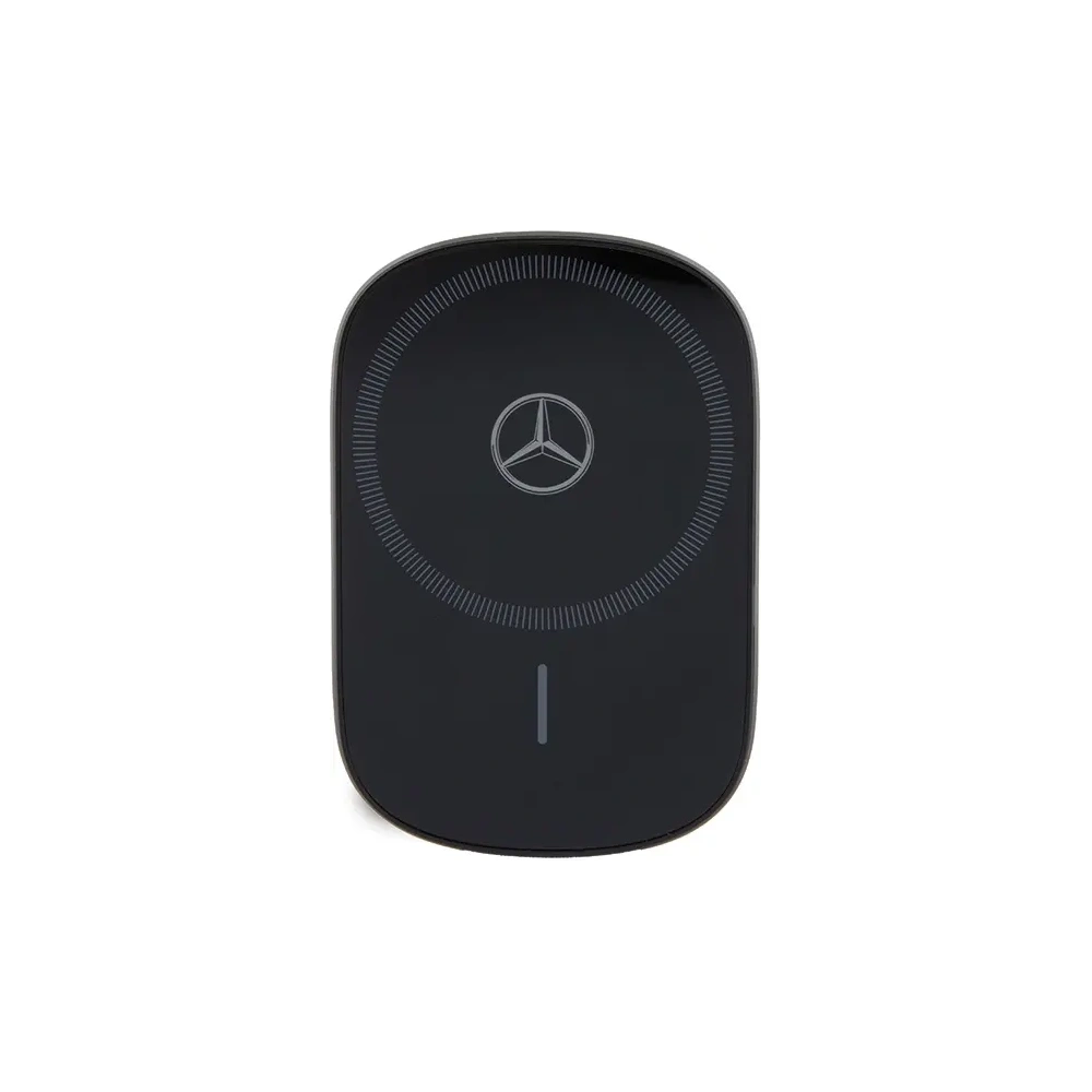 Uchwyt samochodowy do kartki / na szybę z ładowarką bezprzewodową Mercedes MEWCCGSLK 15W Silver Stars MagSafe czarny