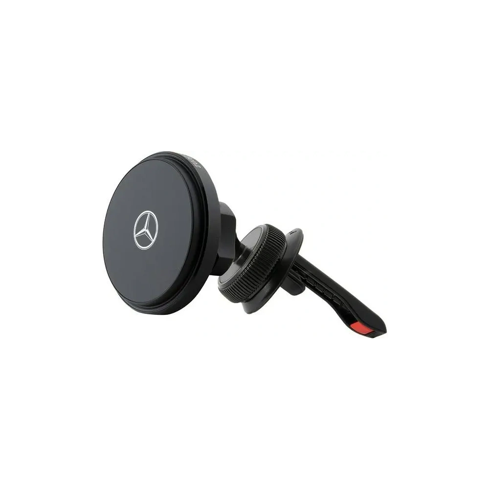 Uchwyt samochodowy do kartki / na szybę z ładowarką bezprzewodową Mercedes MEMWCCK 15W Silver Stars MagSafe czarny