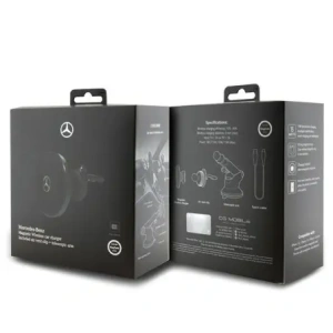 Kup Suport auto Mercedes MEMWCCK 15W pentru card / pentru fereastră cu încărcător wireless Silver Stars MagSafe negru - MRS335 - {ean13} - Sklep Home Screen