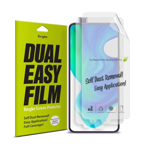 Kup Ringke Hydrogel-Folie Dual Easy Full Cover Pocophone F2 Pro/Redmi K30 Pro [2 PACK] - RGK1200 - {ean13} - Sklep Home Screen