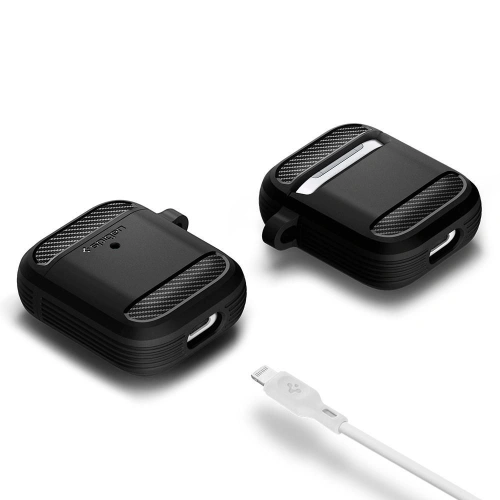 Kup Etui Spigen Rugged Armor Apple AirPods Matte Black - SPN1153BLK - {ean13} - Sklep Home Screen
