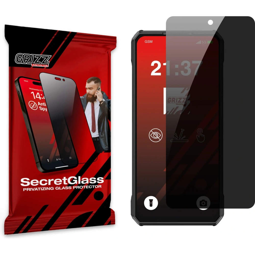 Matowe szkło prywatyzujące GrizzGlass SecretGlass do Ulefone Armor 30 Pro