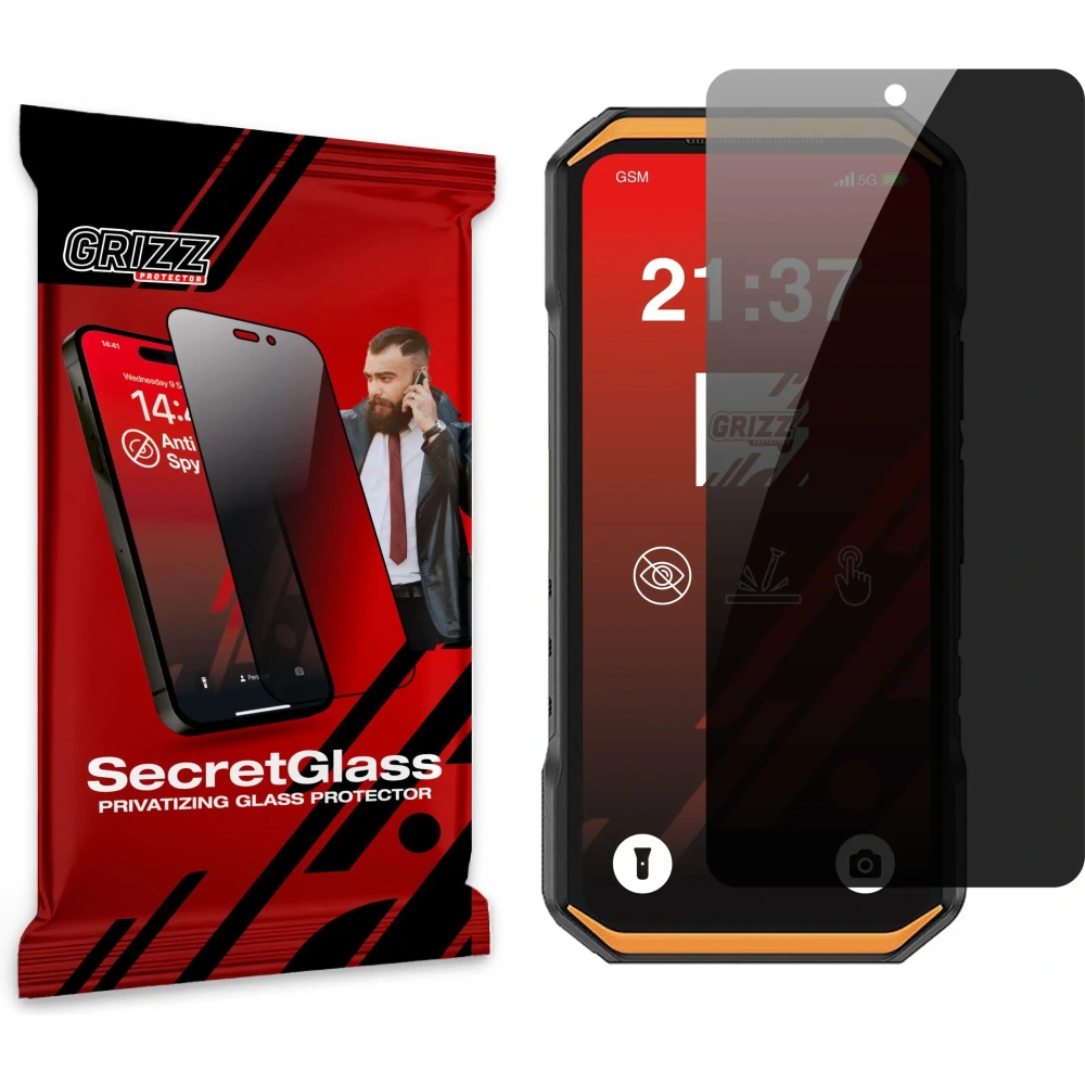 Matowe szkło prywatyzujące GrizzGlass SecretGlass do Ulefone Armor X32 Pro