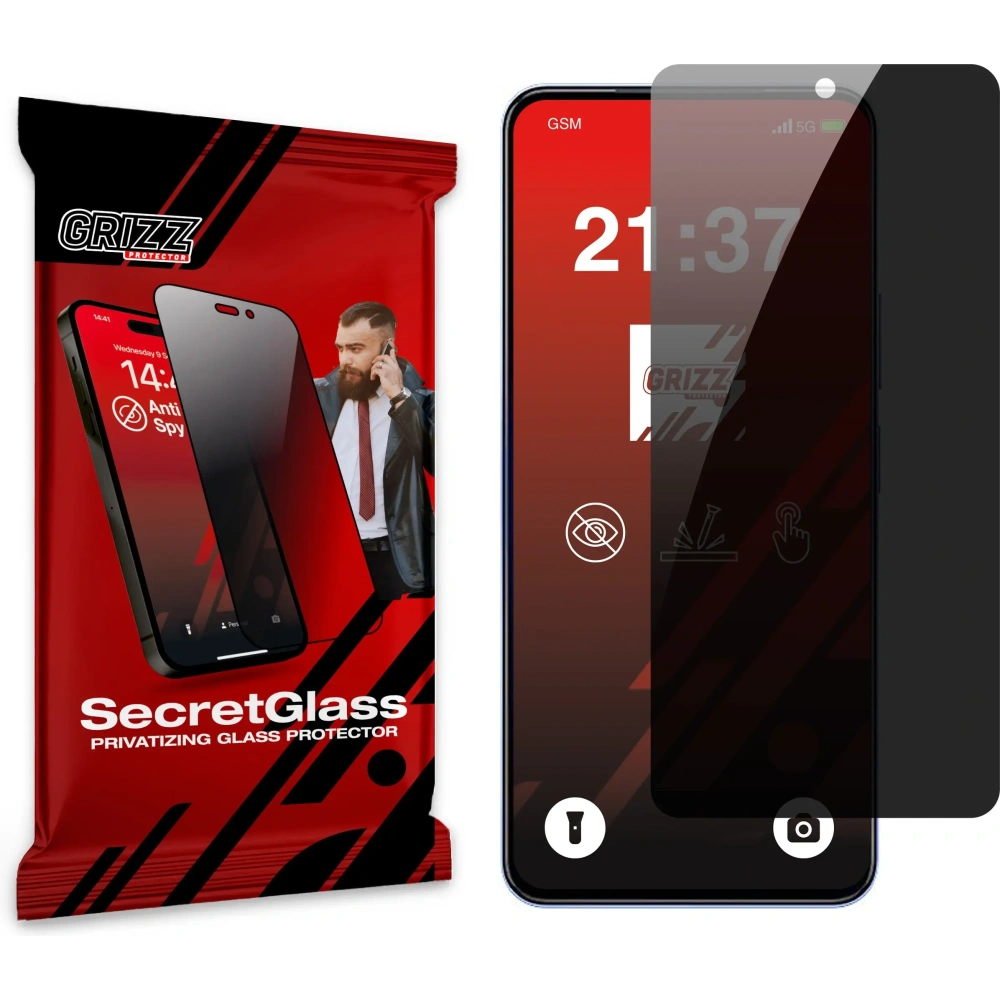 Matowe szkło prywatyzujące GrizzGlass SecretGlass do Vivo iQOO Z10x