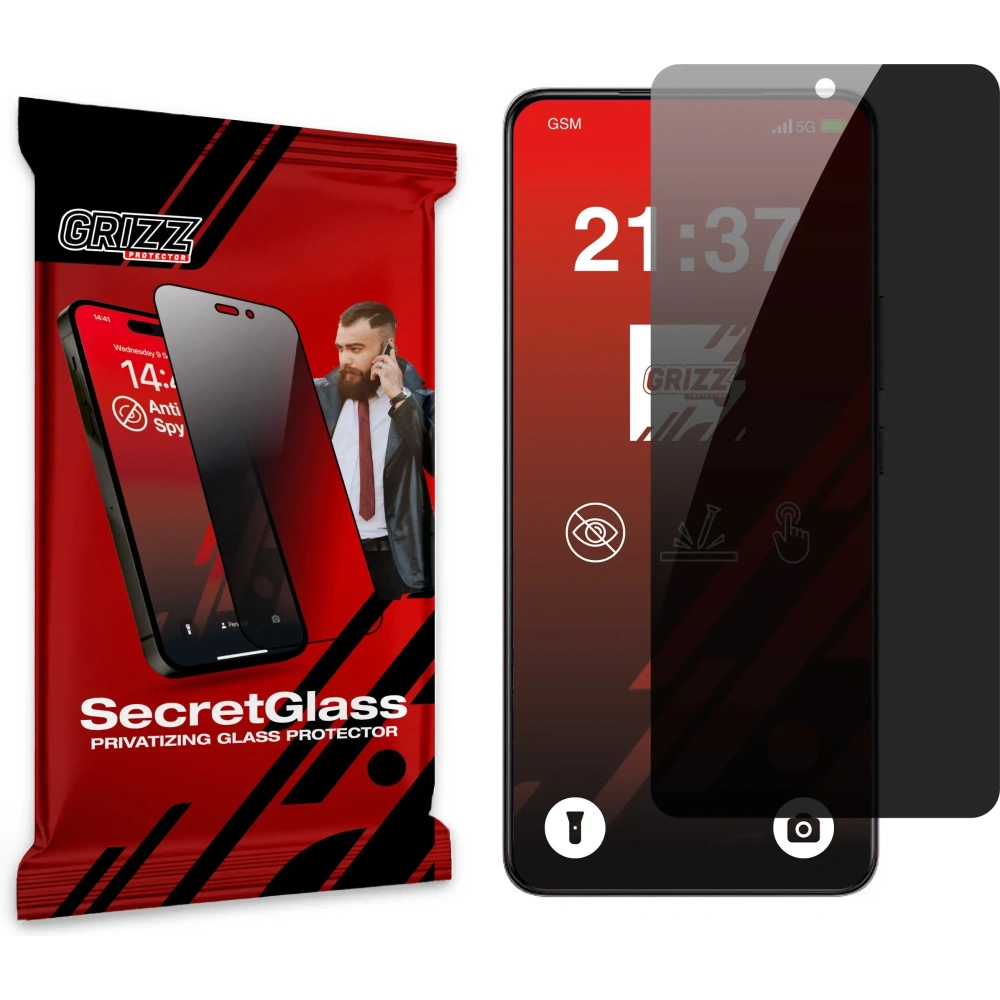 Matowe szkło prywatyzujące GrizzGlass SecretGlass do Vivo V50 Lite 4G