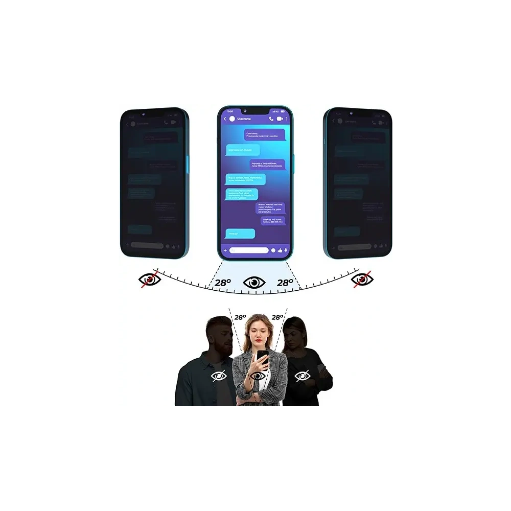 Matowe szkło prywatyzujące GrizzGlass SecretGlass do Coolpad CP12 Neo