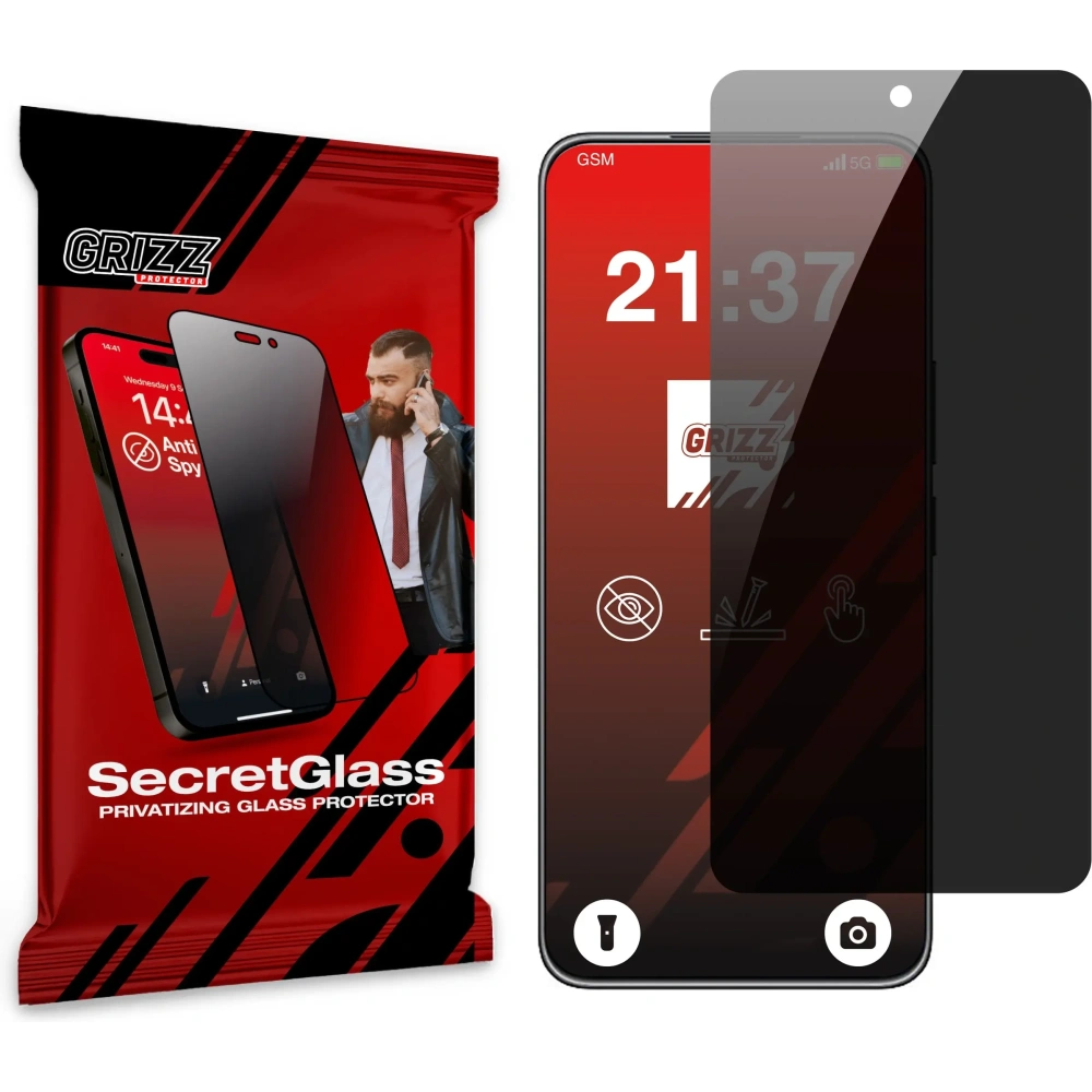 Matowe szkło prywatyzujące GrizzGlass SecretGlass do Honor X60 GT