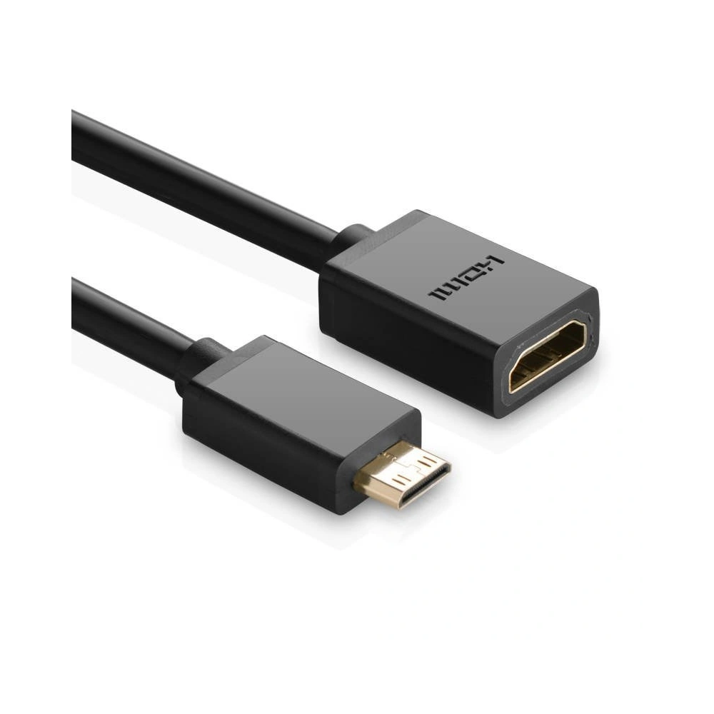 Adapter UGREEN 20137 Mini HDMI do HDMI, 22cm (czarny)