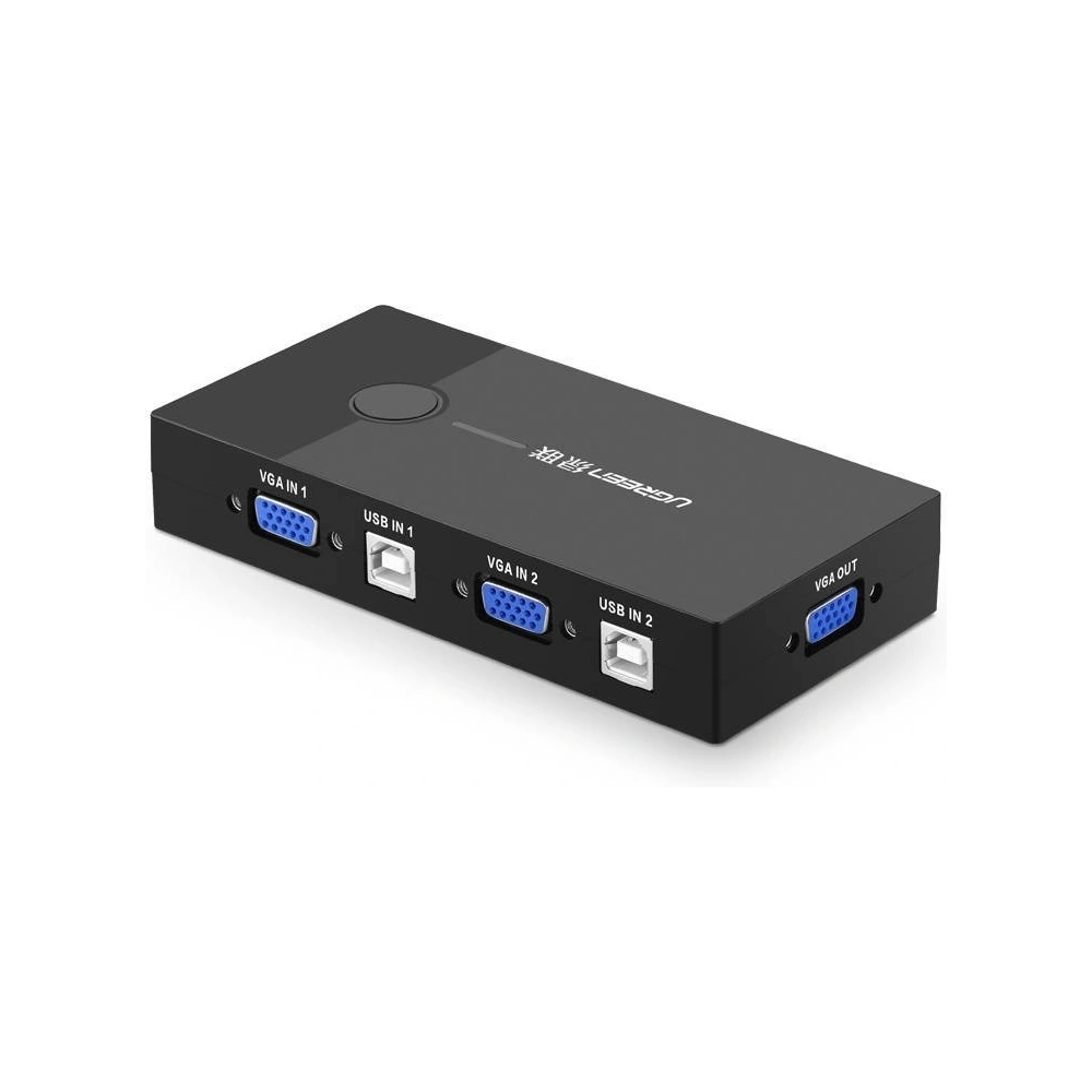 Przełącznik switch KVM UGREEN 30357 2-portowy VGA (czarny)