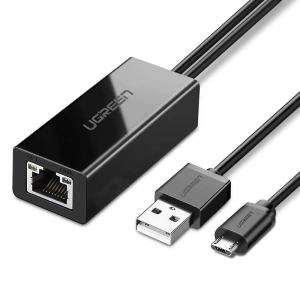 Kup Adapter sieciowy UGREEN 30985 Micro USB do RJ45, do TV sticków i Chromecastów (czarny) - UGR311BLK - {ean13} - Sklep Home Screen