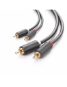 Przewód 2x RCA (Cinch) do 2x RCA (Cinch) UGREEN AV104 1m (czarny)