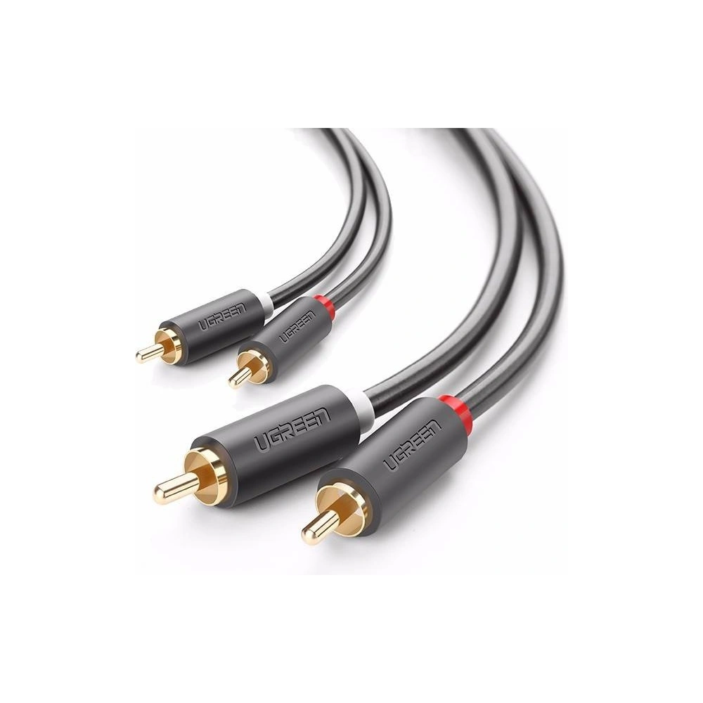 Przewód 2x RCA (Cinch) do 2x RCA (Cinch) UGREEN AV104 1m (czarny)