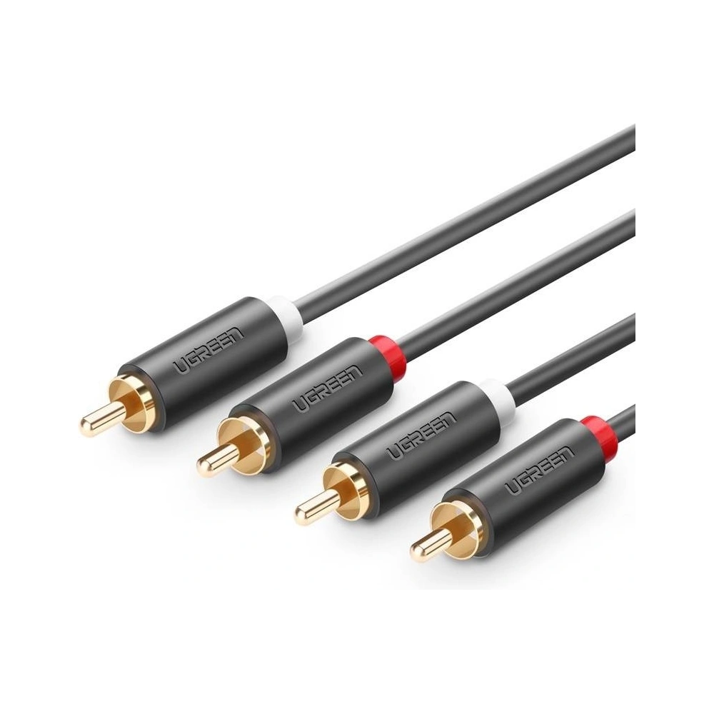 Przewód 2x RCA (Cinch) do 2x RCA (Cinch) UGREEN AV104 1m (czarny)
