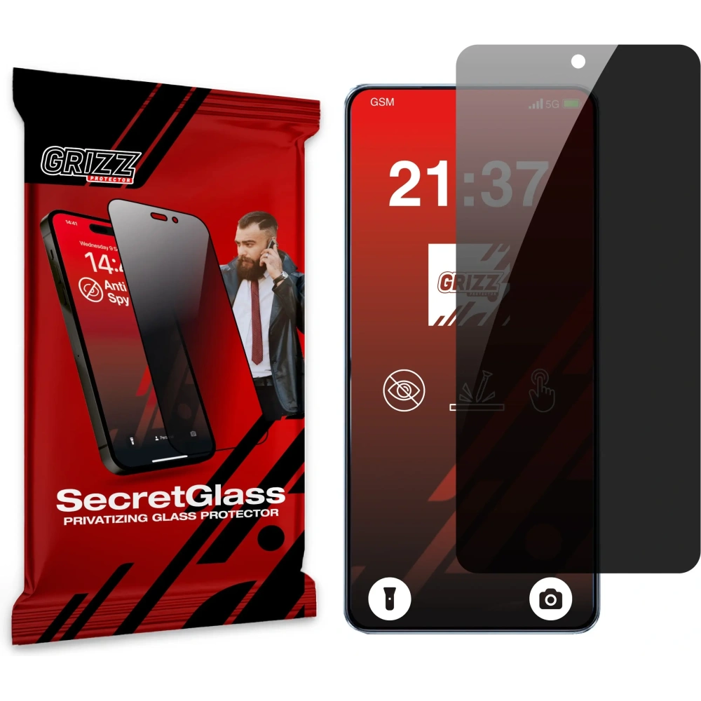 Matowe szkło prywatyzujące GrizzGlass SecretGlass do Realme GT7