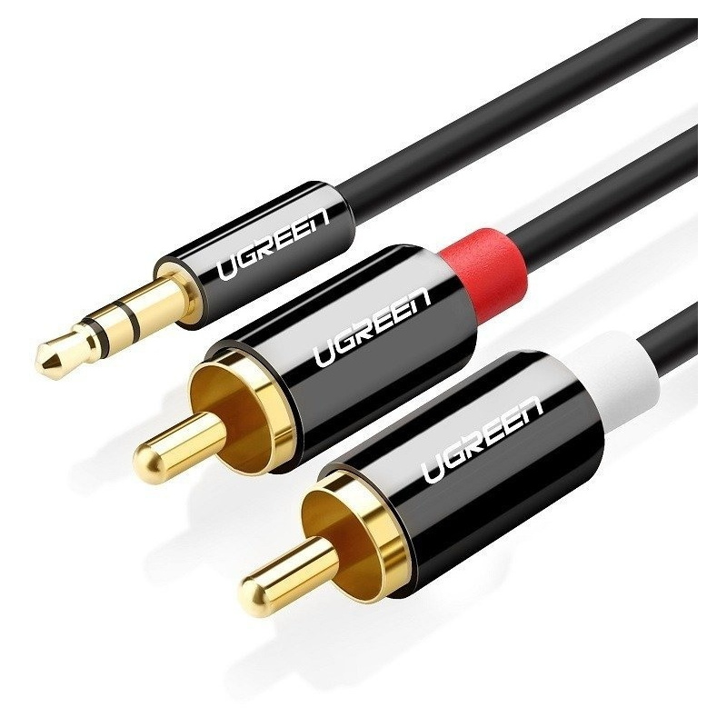 Buy UGREEN 3,5mm Jack to 2RCA (Cinch) Cable 0,5m - 6957303827794 - UGR317 - Homescreen.pl