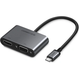 Kup Adapter UGREEN USB-C la VGA + HDMI 4K, 25cm (argintiu) - UGR323SLV - {ean13} - Sklep Home Screen