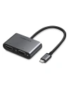 Adapter UGREEN USB-C do VGA + HDMI 4K, 25cm (srebrny)