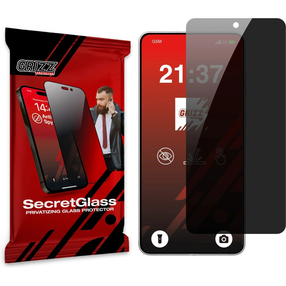 Matowe szkło prywatyzujące GrizzGlass SecretGlass do Samsung Galaxy S25 Edge