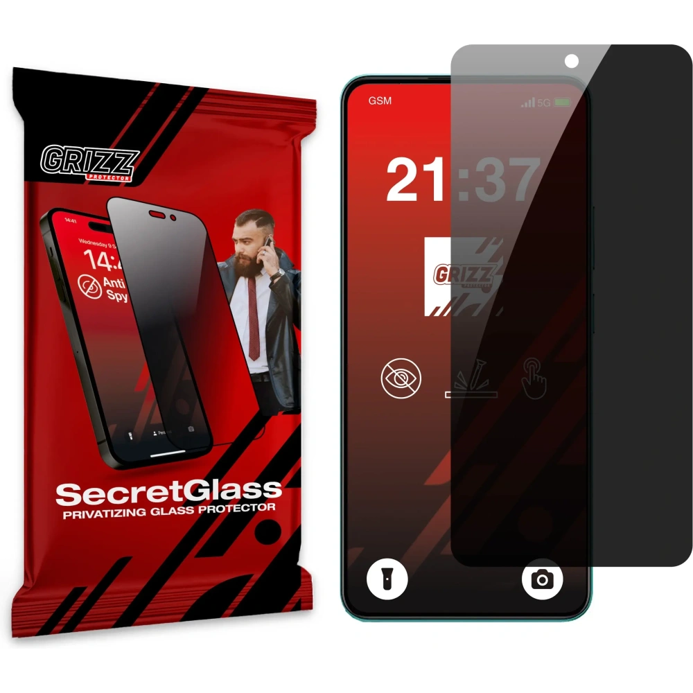 Matowe szkło prywatyzujące GrizzGlass SecretGlass do Vivo Y19 5G