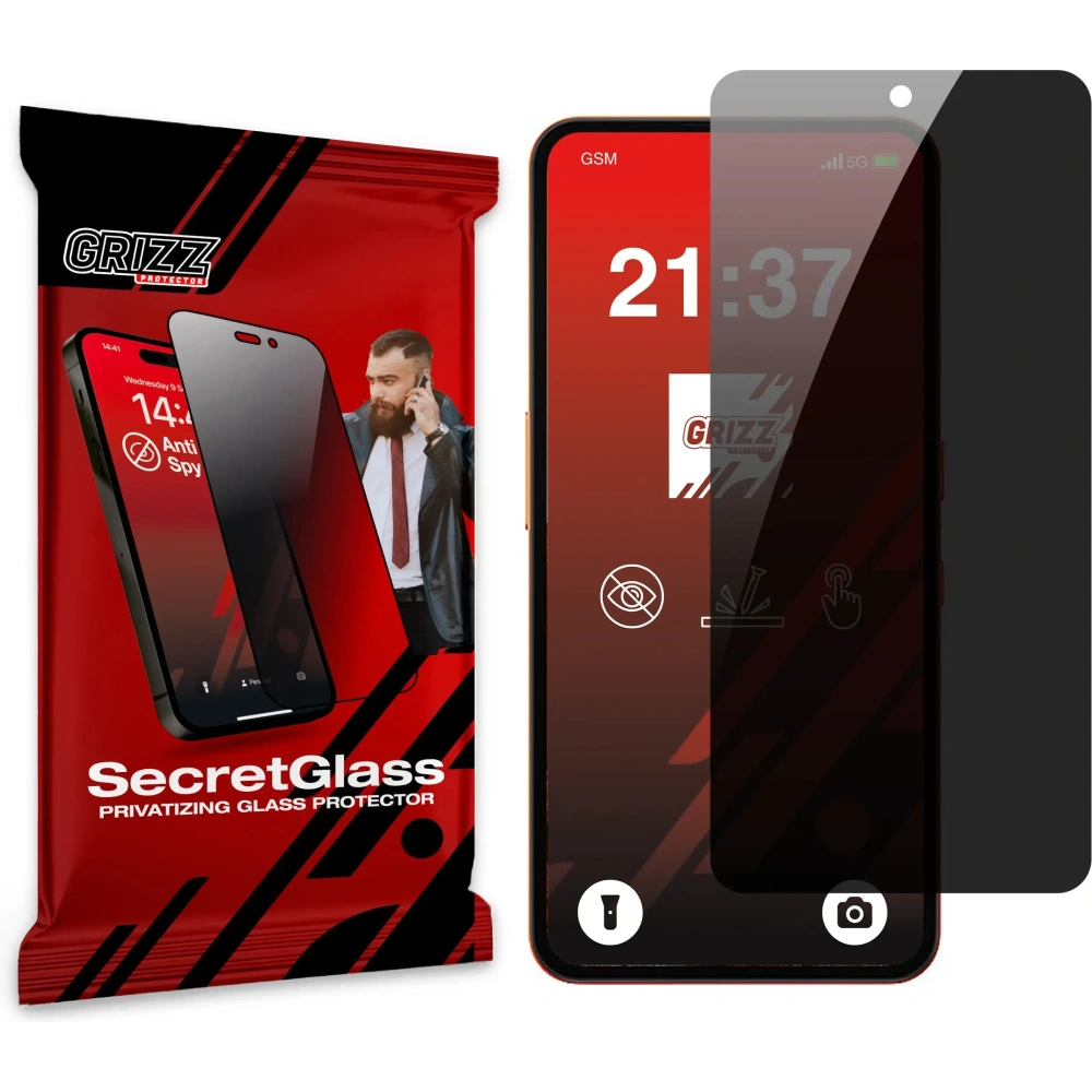 Matowe szkło prywatyzujące GrizzGlass SecretGlass do Nothing CMF Phone 2 Pro