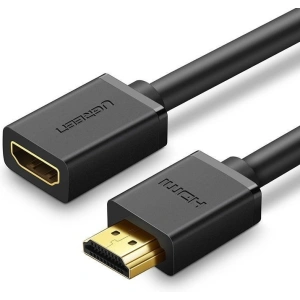 HDMI kabel mužský na HDMI ženský UGREEN HD107, FullHD, 3D, 2m (černý)