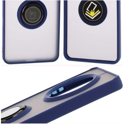 Buy Bizon Case Hybrid Ring Realme 14 Pro 5G smoky with a navy blue frame - BIZ9343 - {ean13} - Home Screen Store Europe