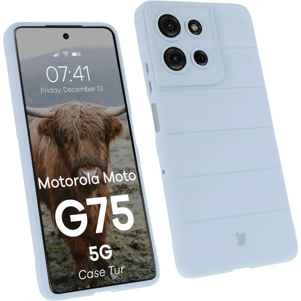 Pancerne etui Bizon Case Tur do Motorola Moto G75 5G jasnoniebieskie