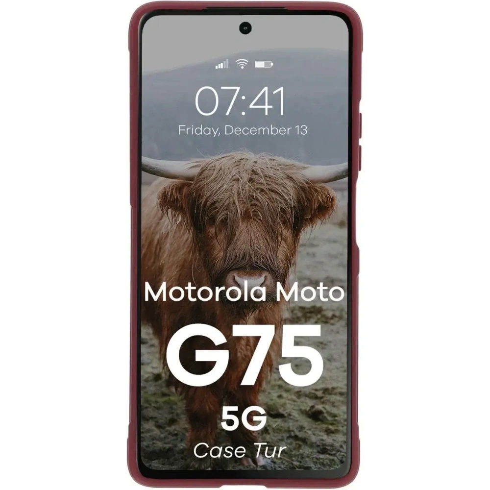 Pancerne etui Bizon Case Tur do Motorola Moto G75 5G burgundowe
