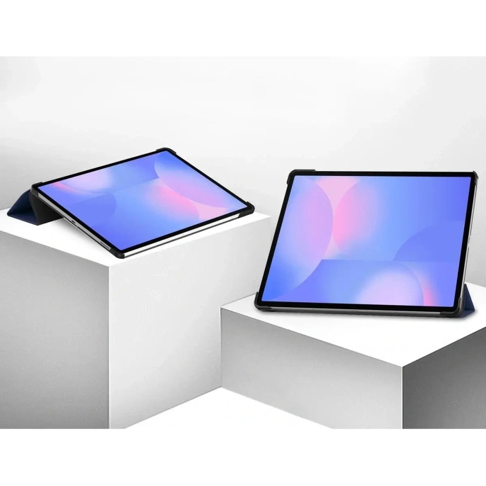 Etui z klapką Bizon Case Tab Croc do Samsung Galaxy Tab S10 FE+ Plus granatowe