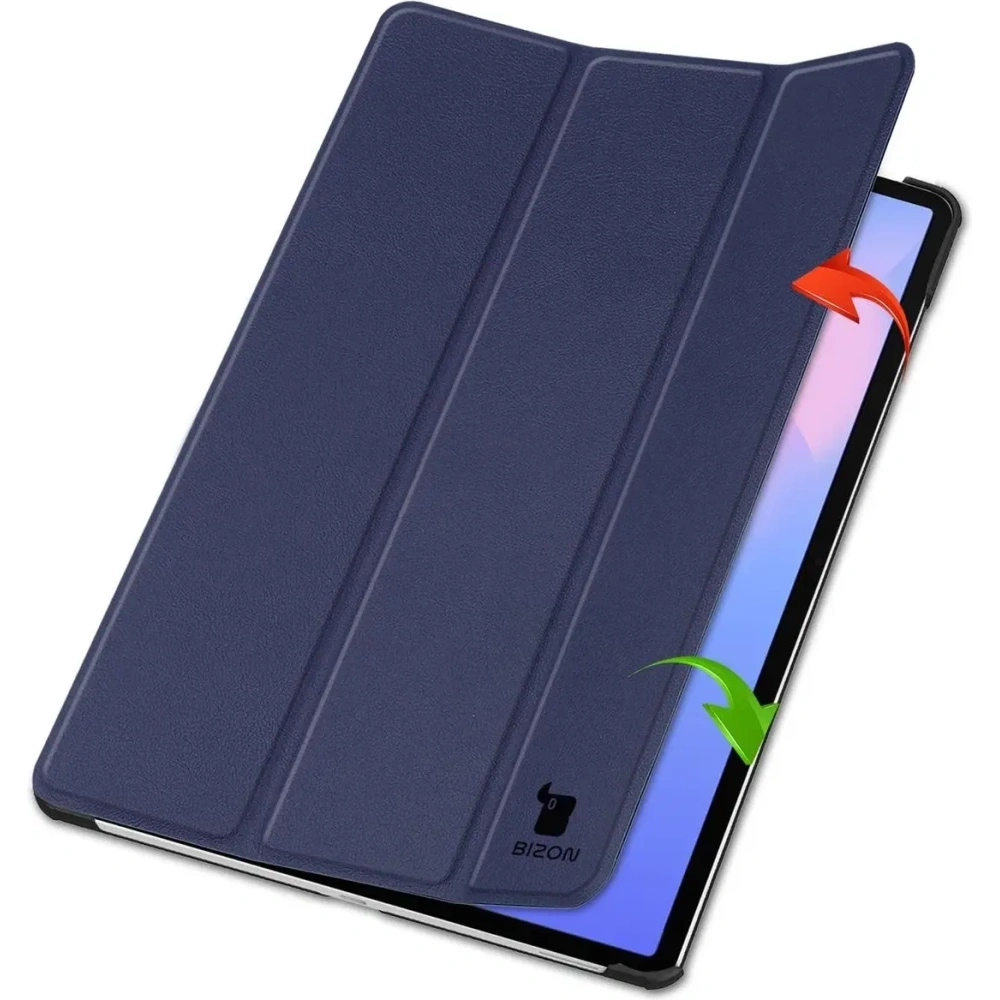 Etui z klapką Bizon Case Tab Croc do Samsung Galaxy Tab S10 FE+ Plus granatowe