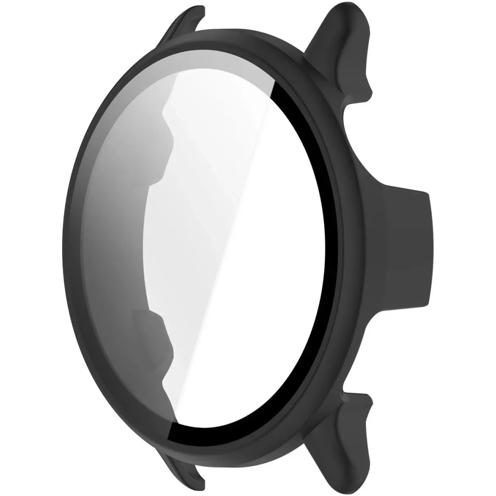 Etui ze szkłem do zegarka Bizon Case+Glass Watch do Garmin Vivoactive 6 czarne matowe