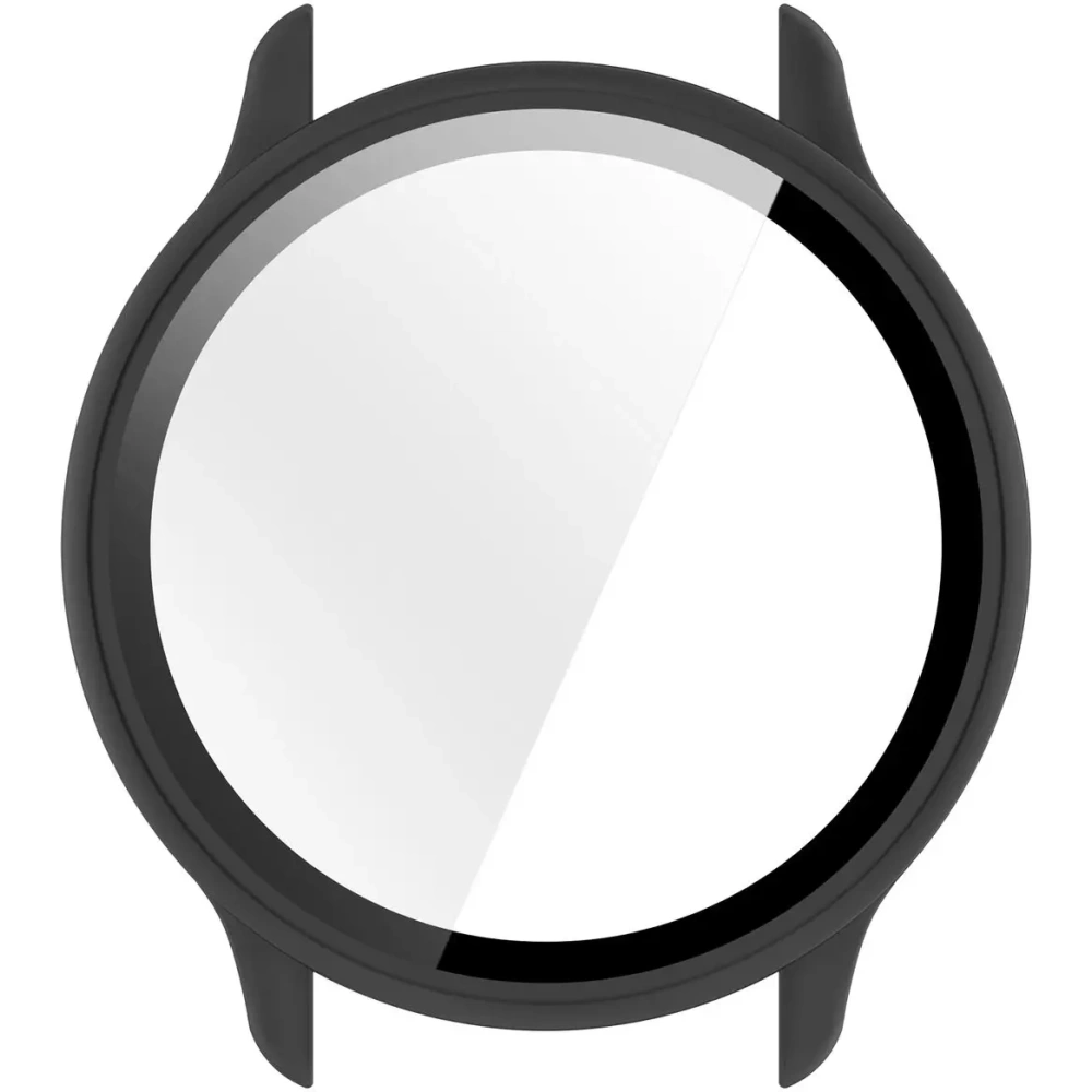 Etui ze szkłem do zegarka Bizon Case+Glass Watch do Garmin Vivoactive 6 czarne matowe