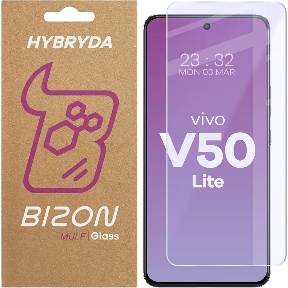 Elastyczne szkło hybrydowe Bizon Glass Mule do Vivo V50 Lite 4G / 5G