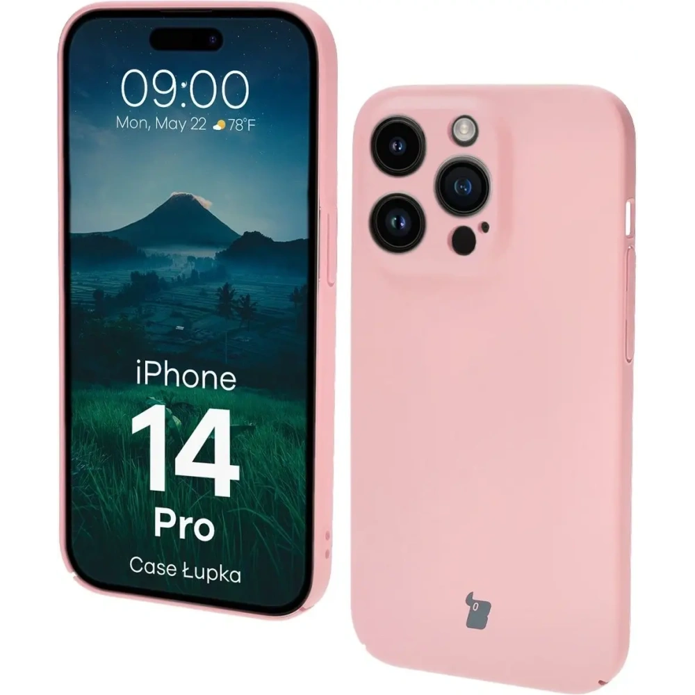 Etui Bizon Case Łupka do Apple iPhone 14 Pro różowe