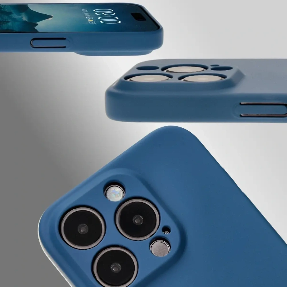 Etui Bizon Case Łupka do Apple iPhone 15 Pro niebieskie