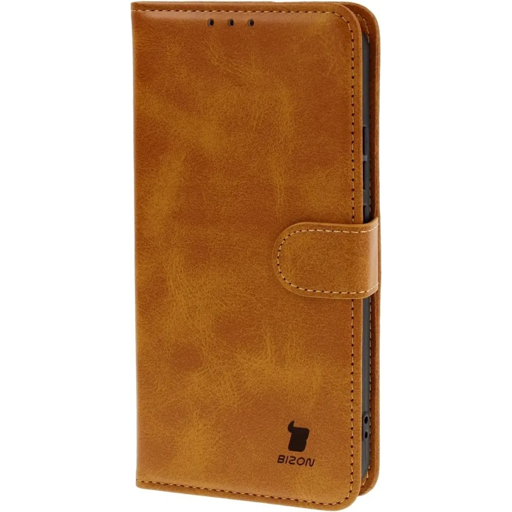 Etui z klapką Bizon Case Pocket do Oppo Reno13 brązowe