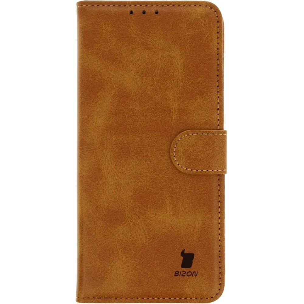 Etui z klapką Bizon Case Pocket do Oppo Reno13 brązowe