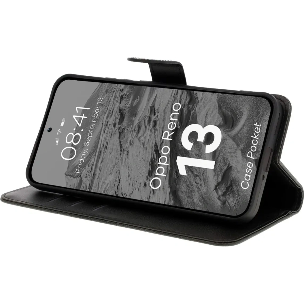 Etui z klapką Bizon Case Pocket do Oppo Reno13 czarne