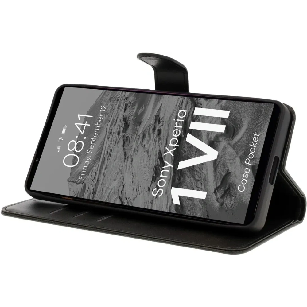Etui z klapką Bizon Case Pocket do Xperia 1 VII czarne