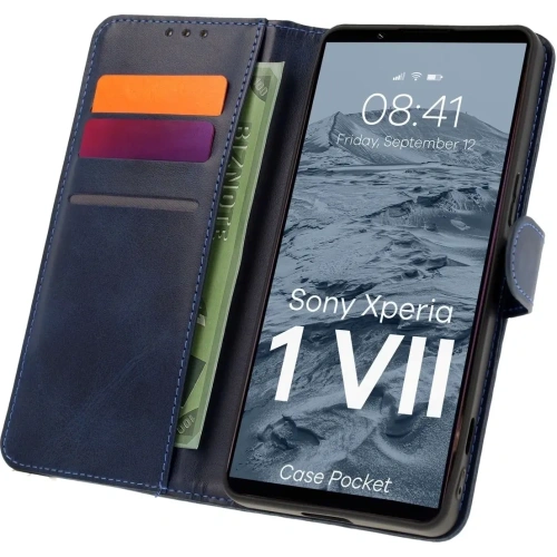 Buy Bizon Case Pocket Xperia 1 VII navy blue - BIZ9363 - {ean13} - Home Screen Store Europe